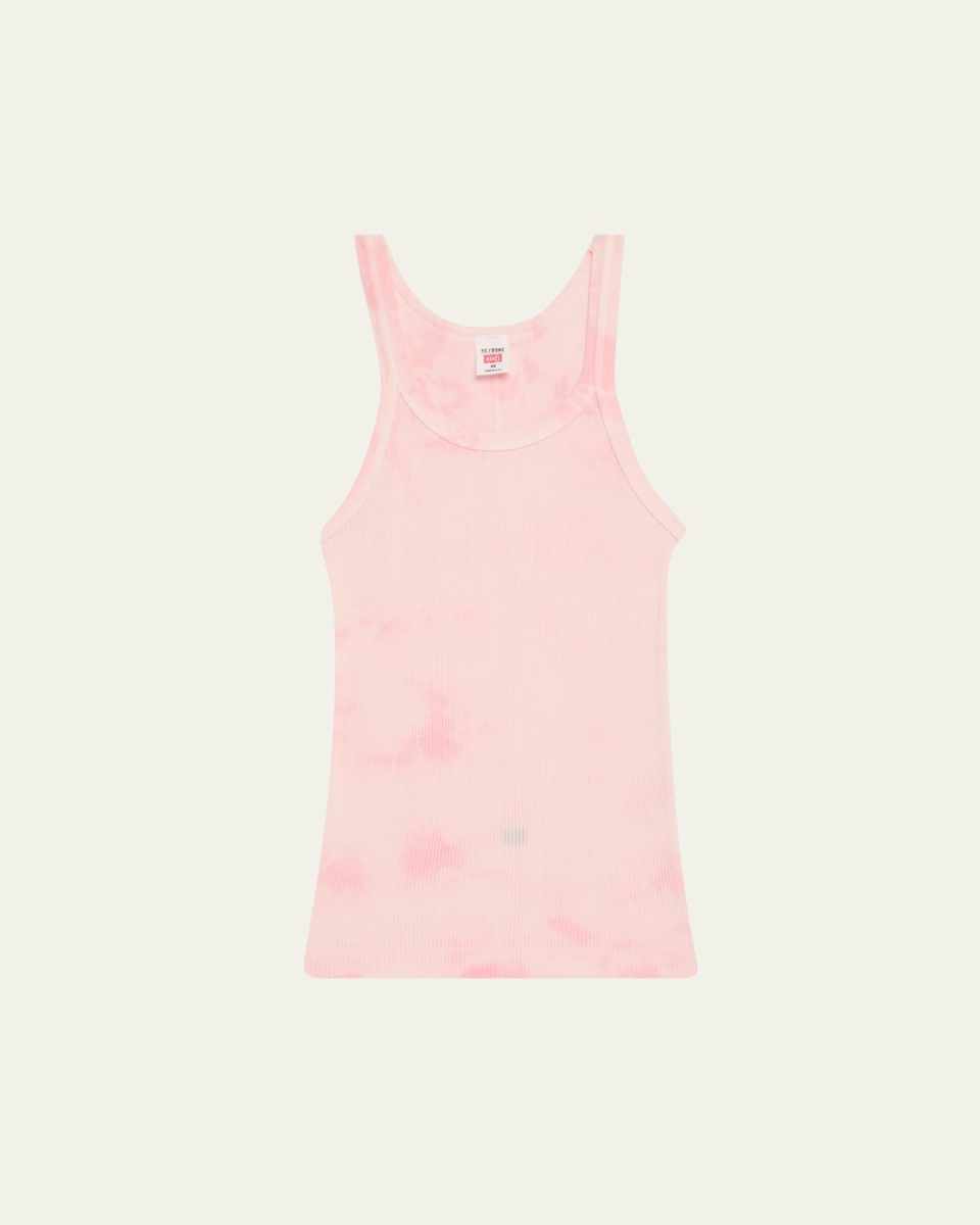 Ribbed Scoop-Neck Tank Top